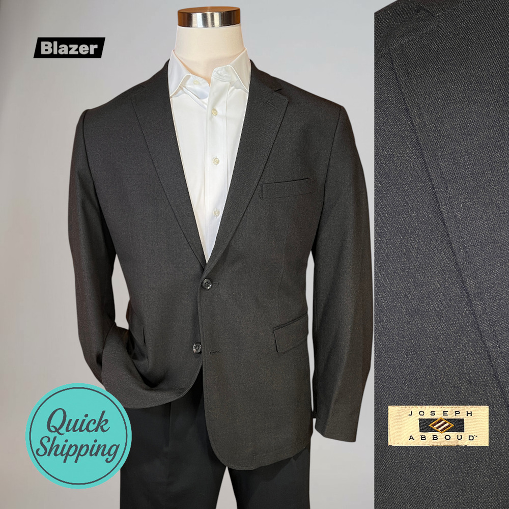 Joseph Abboud XL 44R Mens Brown Black Birdseye Blazer Sport Coat Jacket
